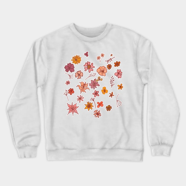 Cute Flower Pattern Crewneck Sweatshirt by edmproject